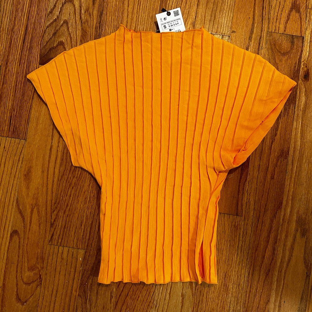 NWT Zara Yellow Blouse Sz Small